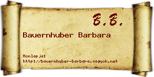 Bauernhuber Barbara névjegykártya