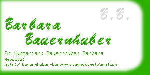 barbara bauernhuber business card